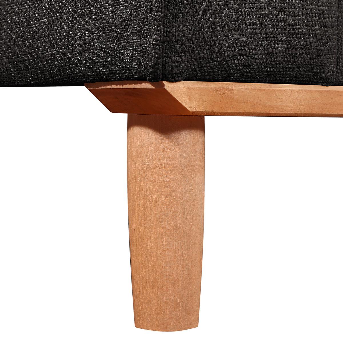 Ecksofa Beata Dunkelgrau S: 230x150 cm - Wengefarben/Dunkelgrau, Design, Textil (230/150cm) - Livetastic