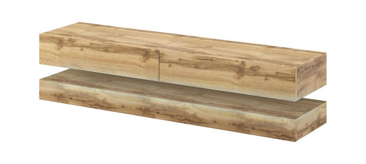 Lowboard Tv Stand Fly Eiche Wotan B: 140 Cm - Eiche Wotan, Design, Holzwerkstoff (140/25/34cm) - MID.YOU