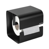 DRŽÁK NA TOALETNÍ PAPÍR TURBO-LOC LIZAN - černá, Moderní, kov (14/14,5/13,7cm) - Mömax