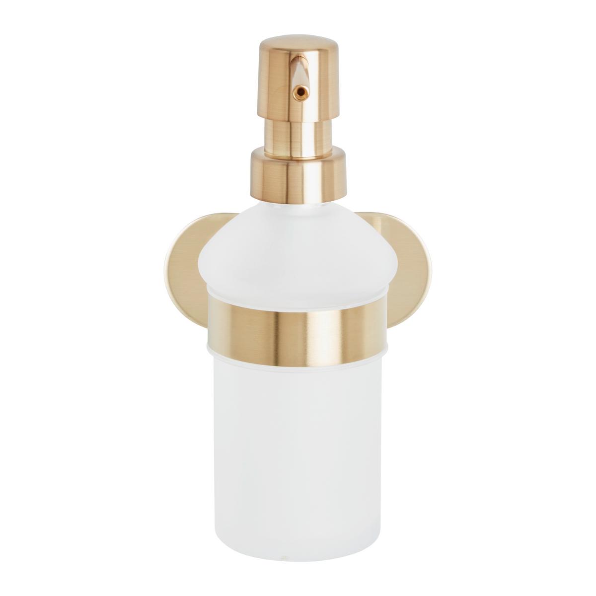 Dávkovač mydla TURBO-LOC -SB- - zlatá, Lifestyle, kov (10/16,5/10,5cm) - Mömax