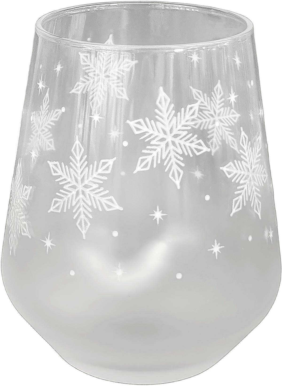 Trinkglas Snow ca. 425 ml - Weiß, Basics, Glas (425ml) - Luca Bessoni