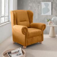 Ohrensessel Torello Goldfarben B: 92cm - Wildeiche/Goldfarben, KONVENTIONELL, Textil (92/102/89cm) - Livetastic