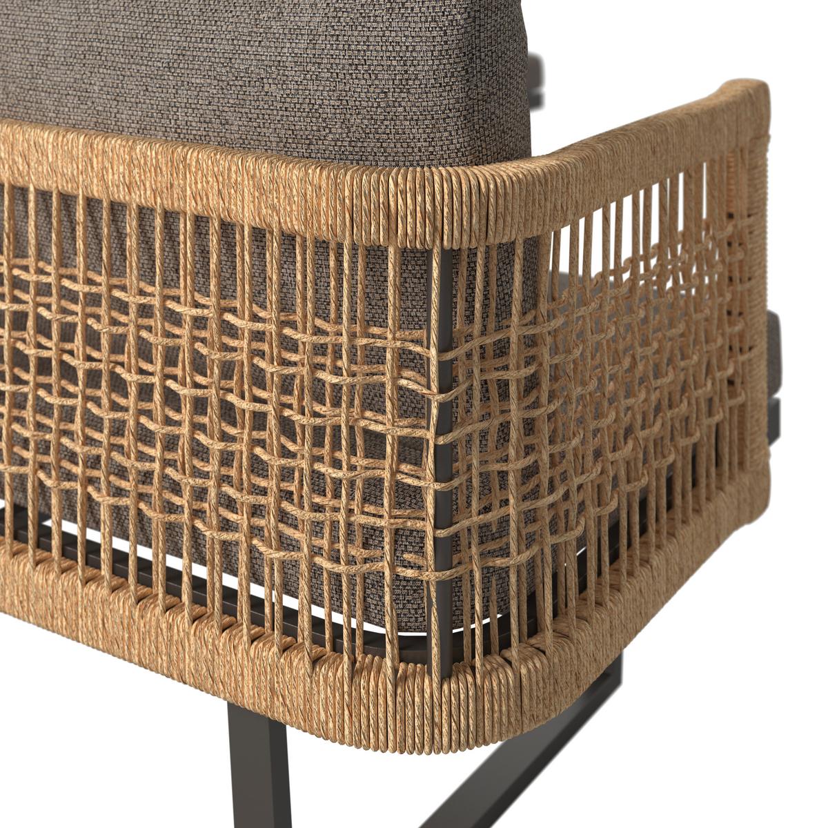 Loungegarnitur Bologna - Anthrazit/Braun, MODERN, Glas/Kunststoff (256/198cm) - Beldano