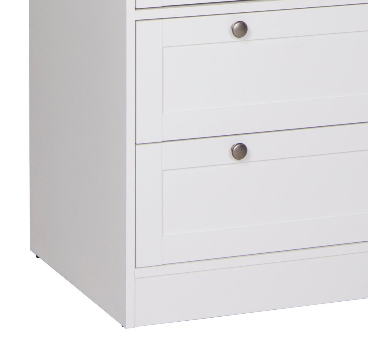 Kleiderschrank mit Schubladen 80cm Landwood 14 Weiß - Weiß, LIFESTYLE, Holzwerkstoff (80/200/51cm) - MID.YOU