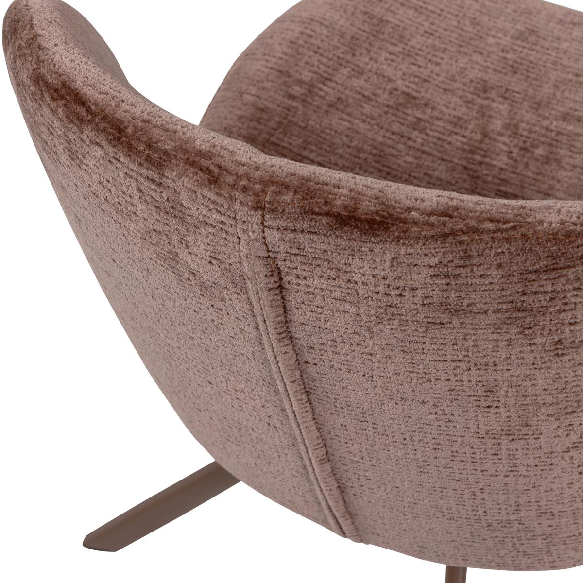 STUHL-SET Femke Braun B: 58cm - Braun, MODERN, Textil/Metall (58/80/65cm) - Livetastic