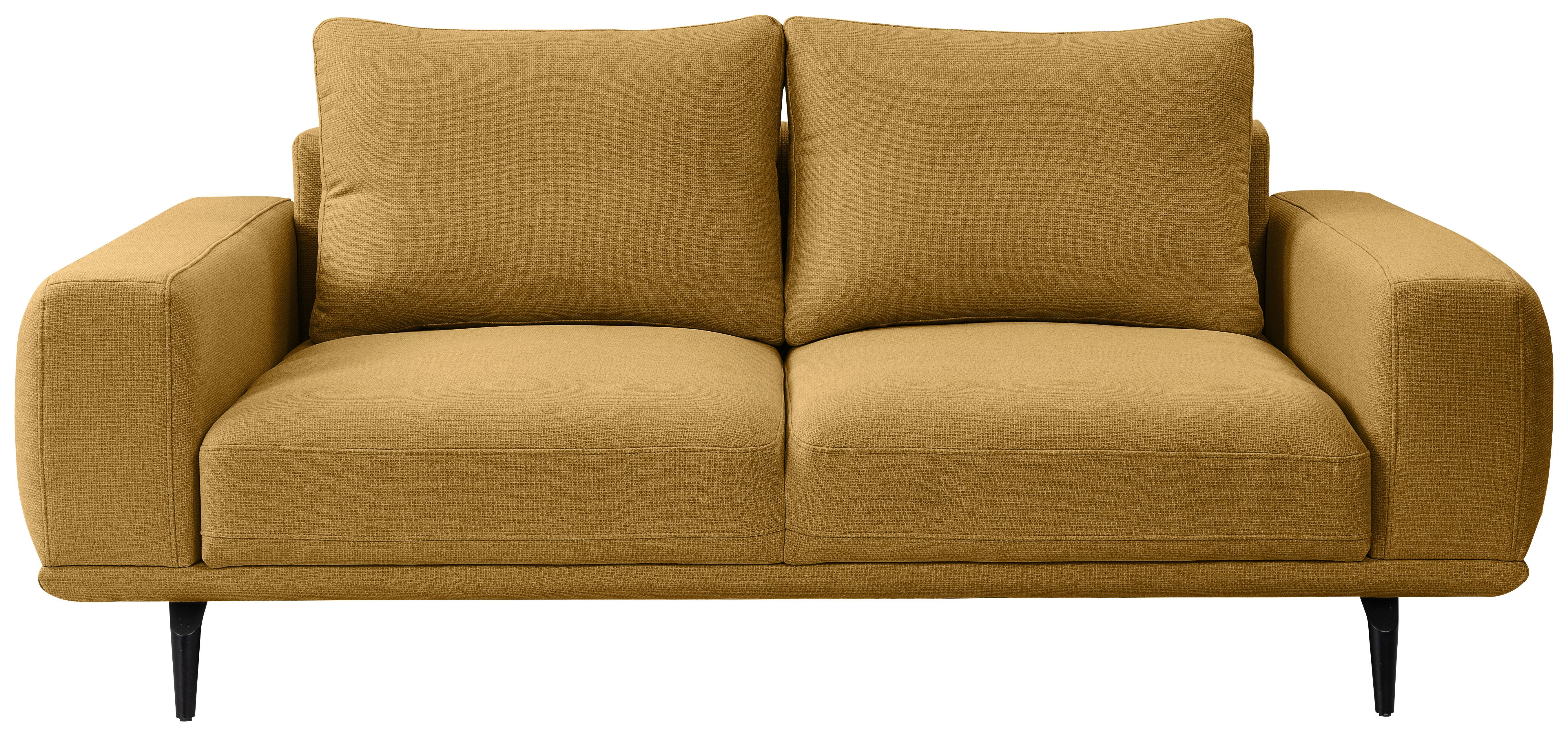 2-sitzer-sofa Selene Gelb, B: 202 Cm - Gelb/Schwarz, MODERN, Textil (202/89/115cm) - MID.YOU