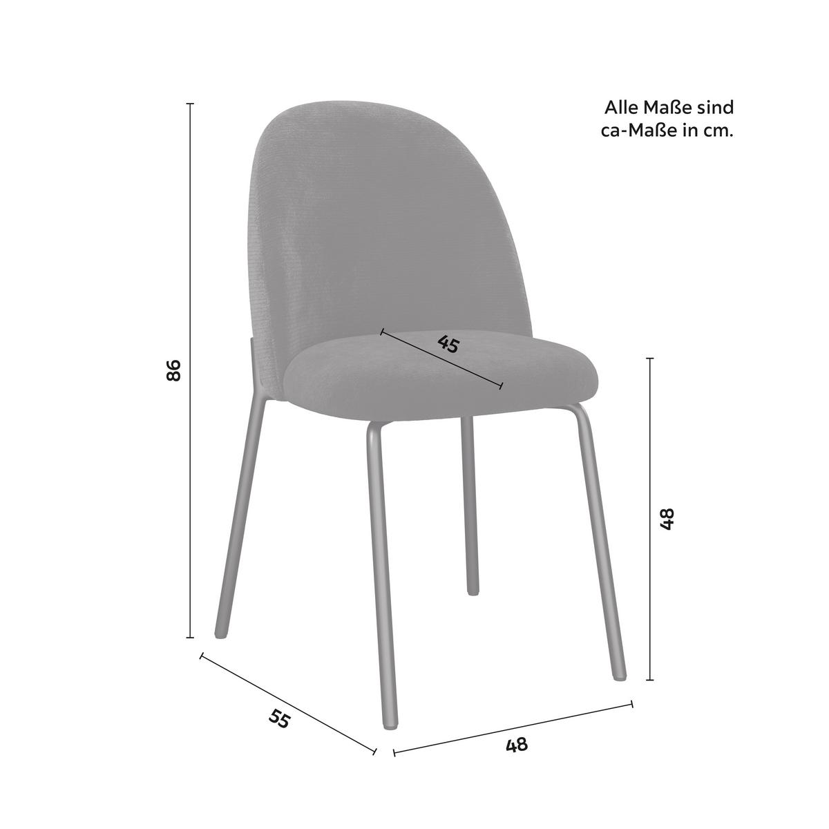 ŽIDLE ELORA - černá, Moderní, kov/textil (48/86/55cm) - Bessagi Home