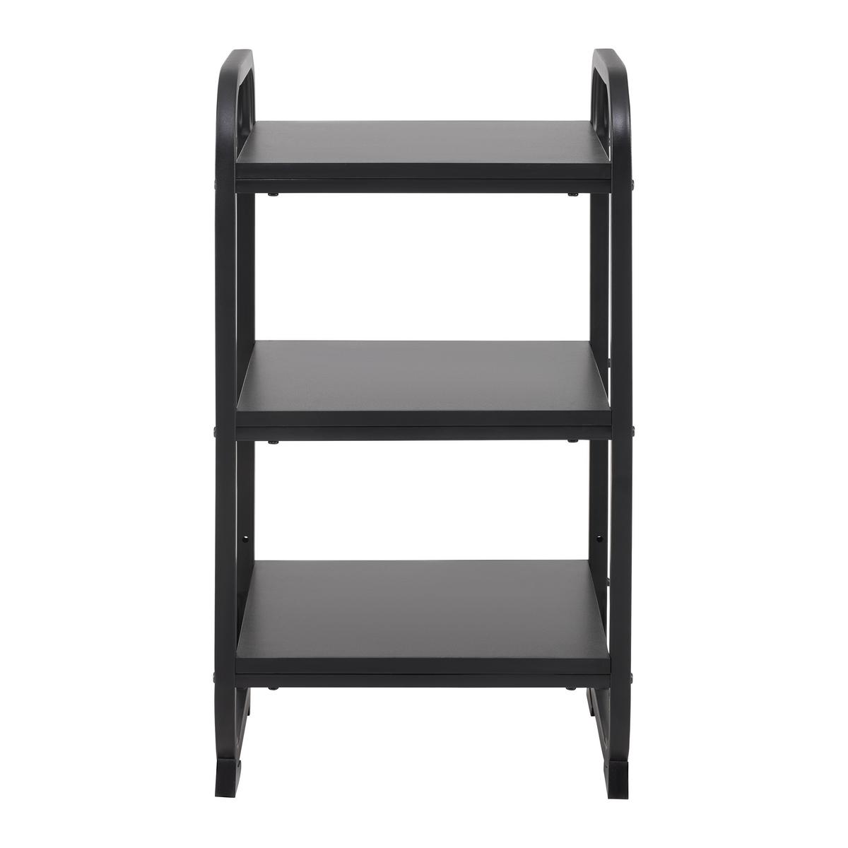 REGÁL BEND -SB- -EXKLUSIV- - černá, Moderní, kov/kompozitní dřevo (36/70/40cm) - Mömax