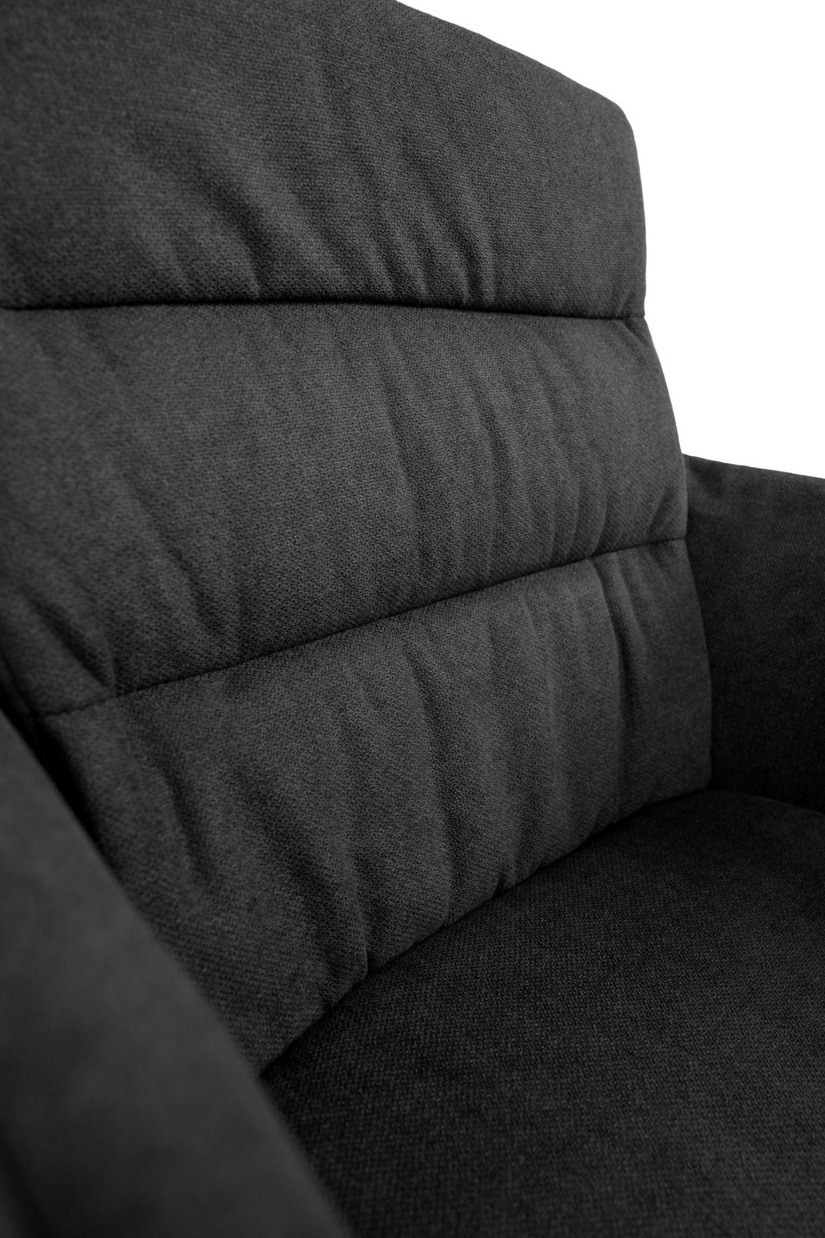 Armlehnstuhl Logan Anthrazit/schwarz Drehbar - Anthrazit/Schwarz, KONVENTIONELL, Holzwerkstoff/Textil (59/88/63cm) - MID.YOU
