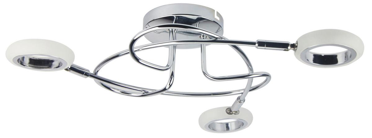 LED-Deckenleuchte 98-65582 Aurelion - Chromfarben, Design, Kunststoff/Metall (49/49/13cm)