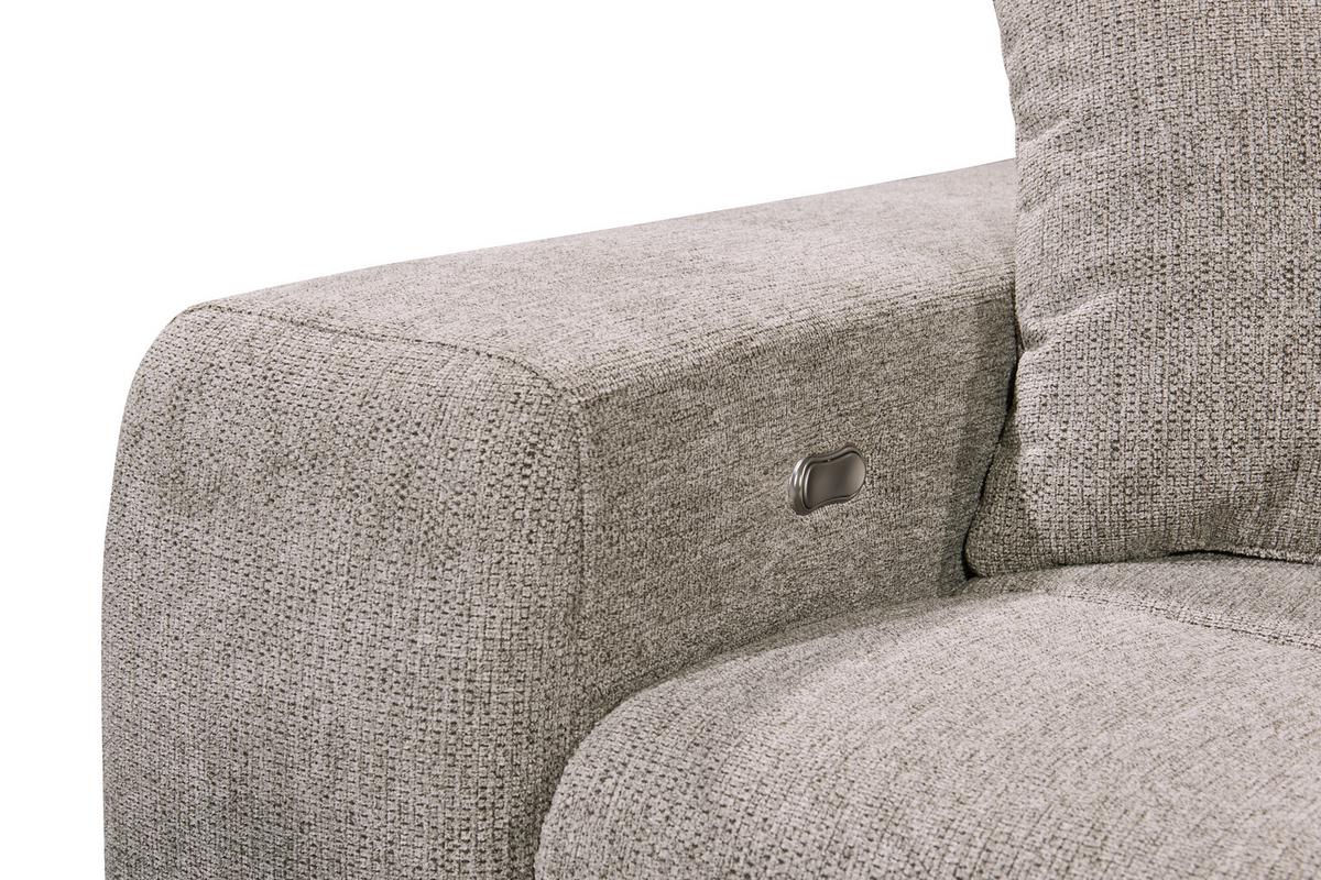 Ecksofa Sydney Graubraun S: 268/172 Cm - Graubraun/Schwarz, KONVENTIONELL, Textil (268/172cm) - MID.YOU