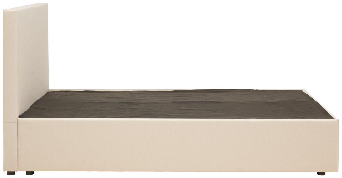 Boxbett mit Topper 120x200 Carolina - Sandfarben/Schwarz, KONVENTIONELL, Holz/Textil (120/200cm) - P & B