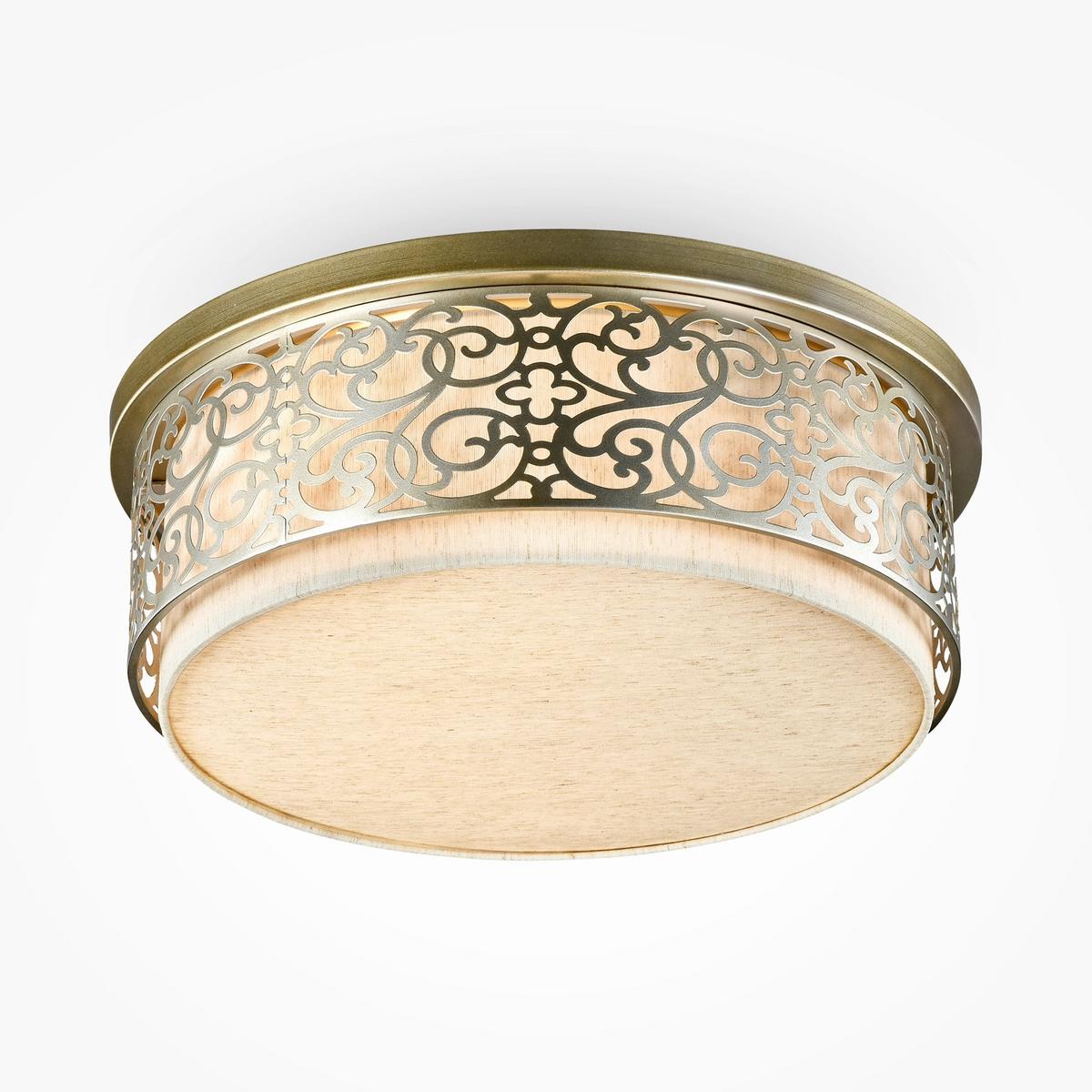 Deckenleuchte Venera - Messingfarben, Trend, Kunststoff/Textil (50/19cm) - MAYTONI