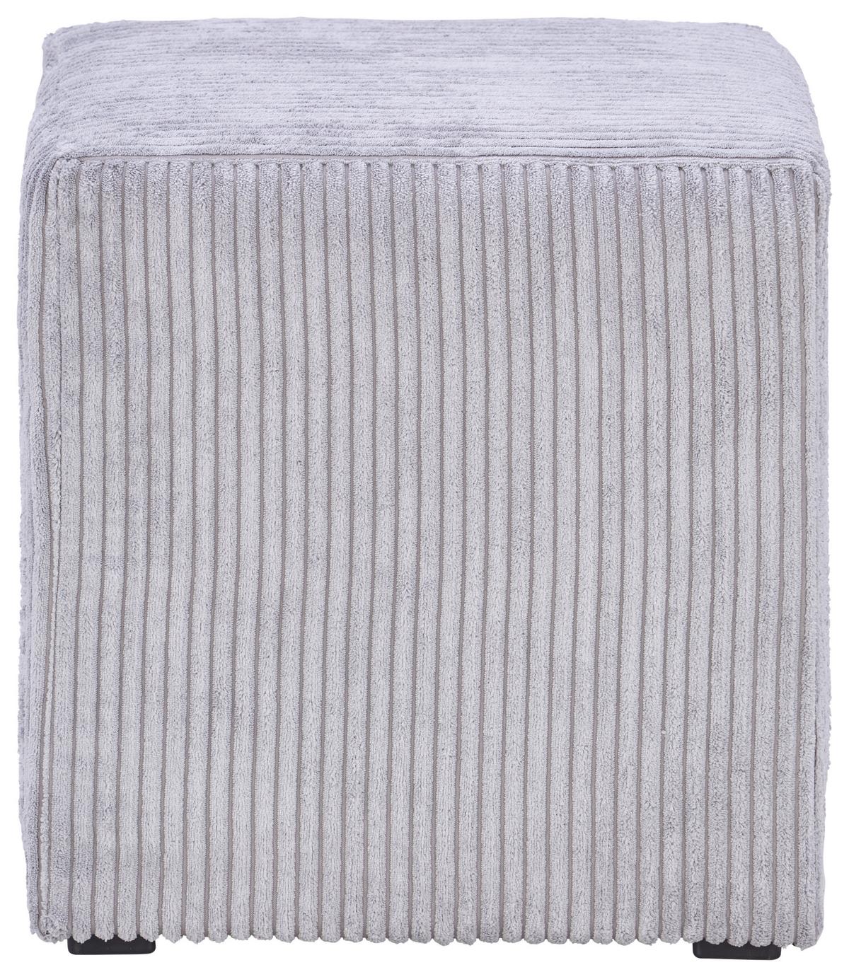 Hocker Bali Hellgrau Sitz Gepolstert H: 42 Cm - Hellgrau, MODERN, Textil (45/42/45cm)