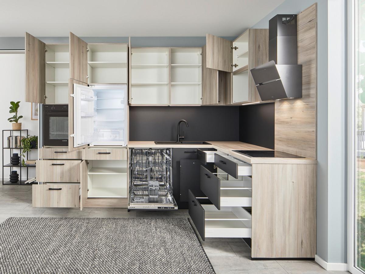 Eckküche Pn100/210 - Design, Holzwerkstoff (298/205cm) - Pino