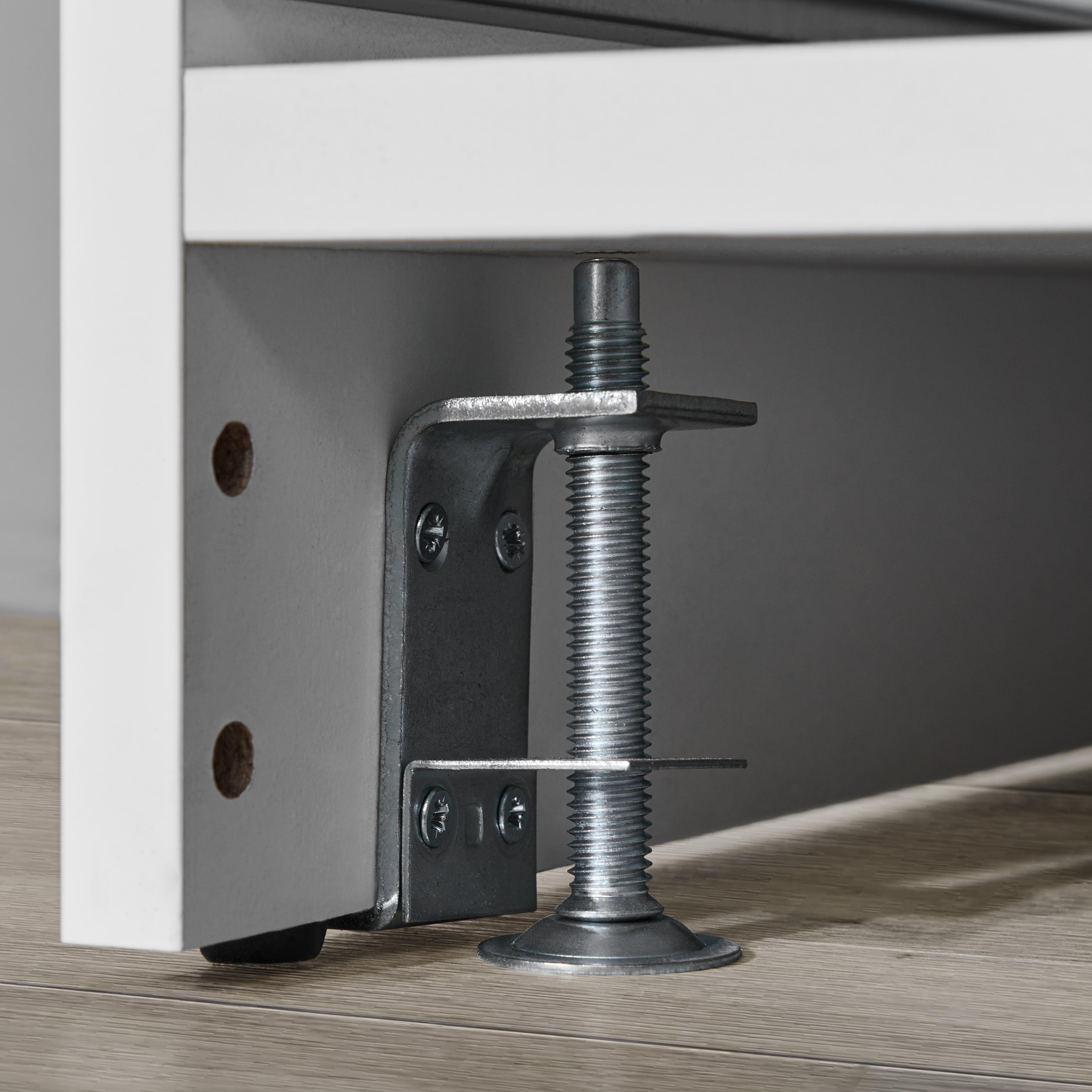 Fuß Unit - Alufarben, MODERN, Metall (4/6/3cm) - Ombra