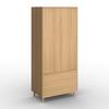 Šatníková skriňa MARLO š. cca 100 cm, dekor dub - farba duba, Modern, drevo/kompozitné drevo (100/223/60cm) - Bessagi Home