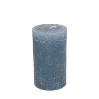 Valcová svíča LIA - šedomodrá, Moderní, textil/přírodní materiály (6,8/12cm) - Premium Living