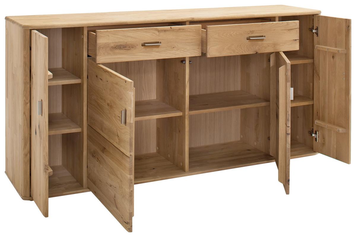 Sideboard Massiv 186 cm Ravello Eichefarben - Eichefarben, Design, Holz (186/90/44cm) - Livetastic