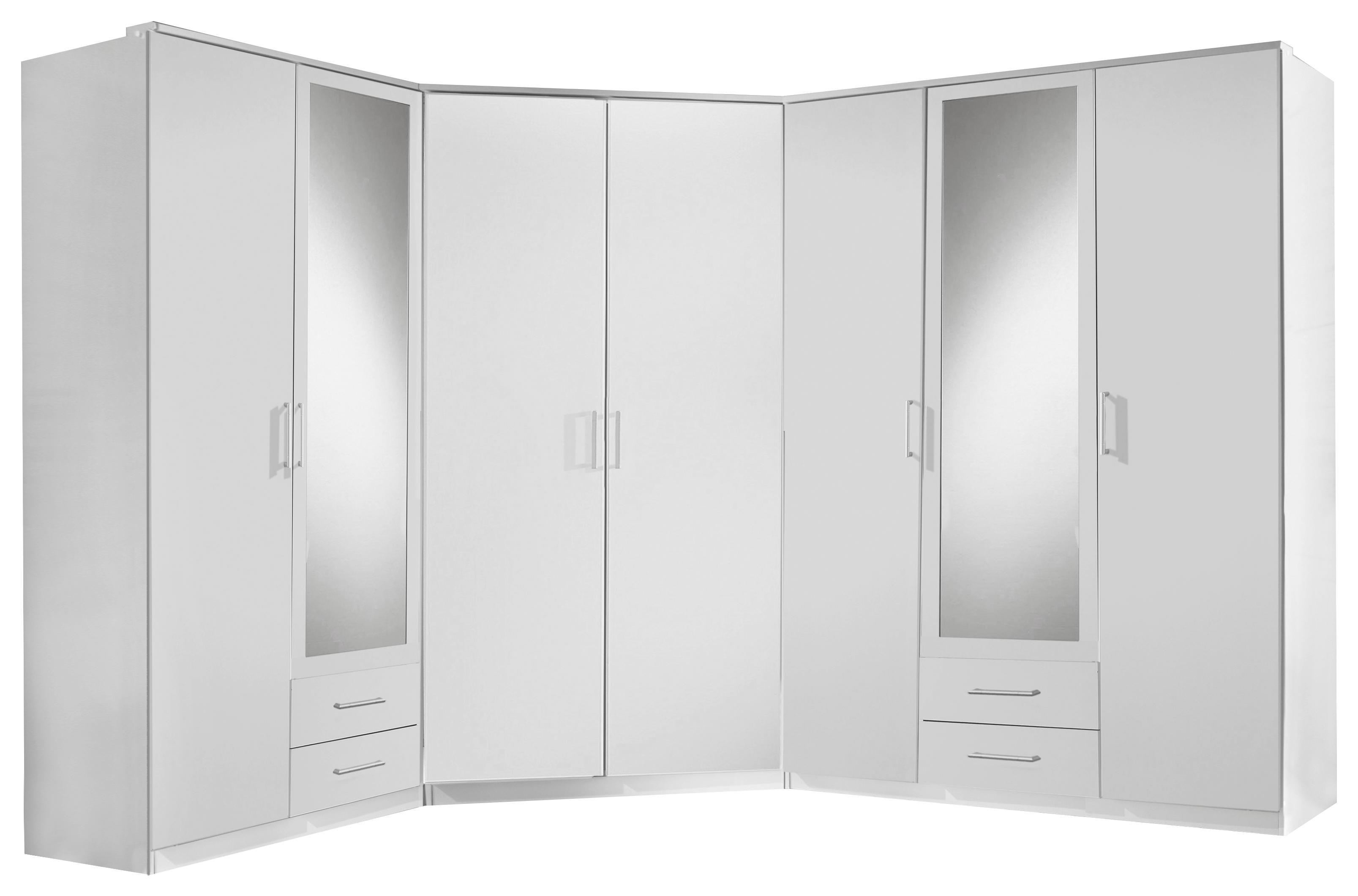 Eckschrank Osaka B: ca. 95 cm - Weiß, KONVENTIONELL, Holzwerkstoff (95/198/95cm) - Xora