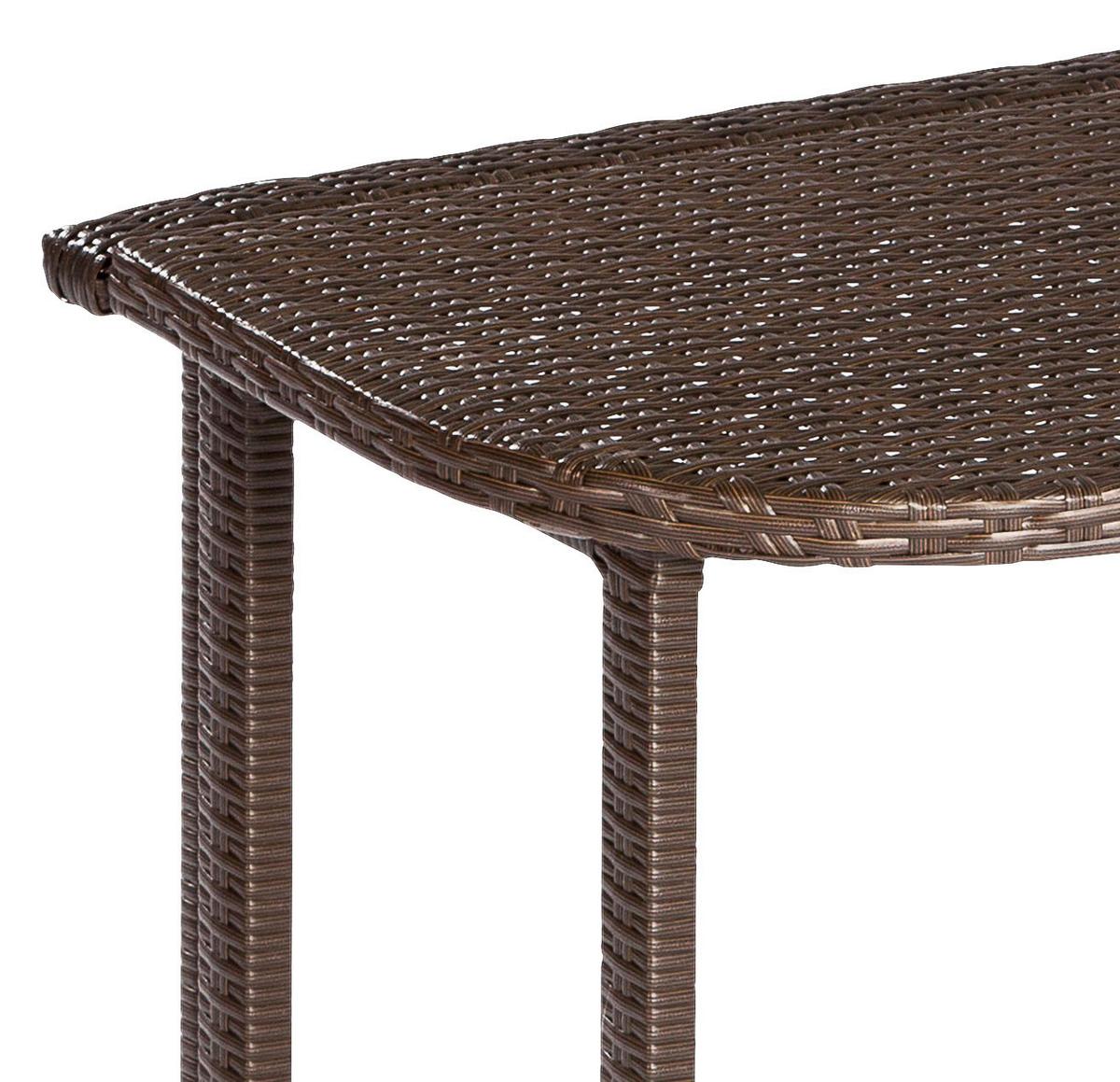 Gartentisch Klappbar Metall/Kunststoff L: 90 cm - Braun, KONVENTIONELL, Kunststoff/Metall (90/50/75cm) - Gardenson