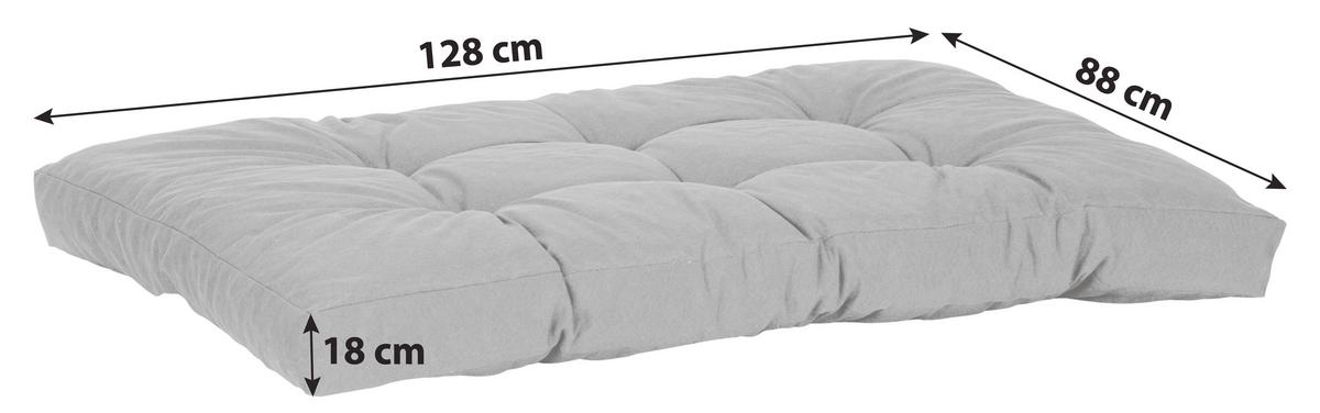 Palettenkissen 3er-Set Kiel 128x88x18 cm blau/Bunt - Dunkelblau, Basics, Textil (128/88/18cm)