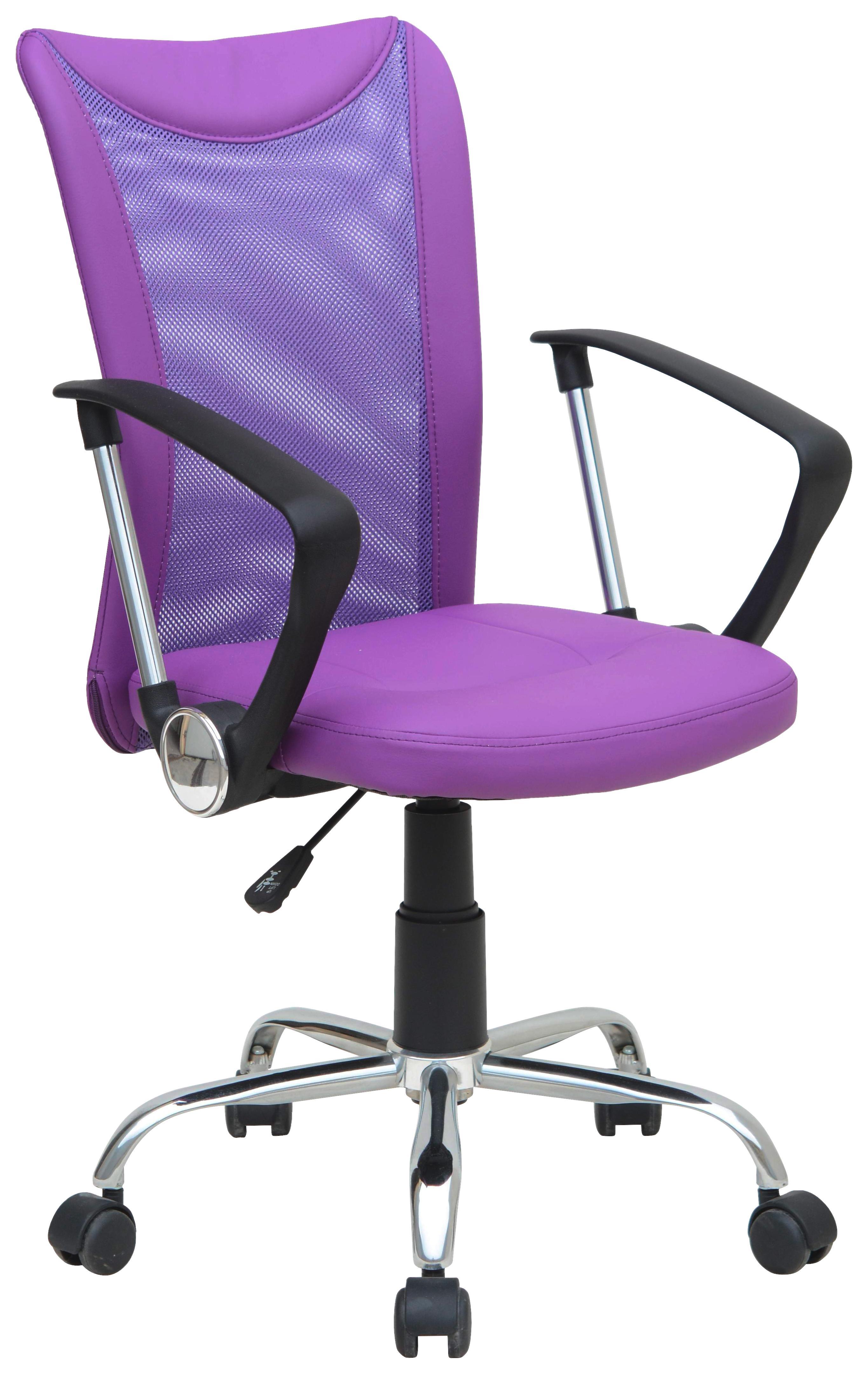 FORGÓSZÉK VANESSA - Króm/Lila, modern, Műanyag/Fa (53/91-101/54cm)