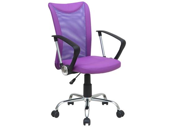Otočná Stolička Vanessa - lila/čierna, Moderný, kov/drevo (53/91-101/54cm) Otočná Stolička Vanessa - lila/čierna, Moderný, kov/drevo (53/91-101/54cm)