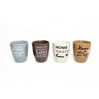 KAFFEEBECHERSET ZORA - Hellbraun/Dunkelgrau, Basics, Keramik (6,5/7,5cm) - Luca Bessoni