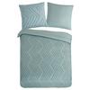 Bettwäsche Zigzag Grün Jadegrün 155x220 Cm - Jadegrün, Basics, Textil (155/220cm)