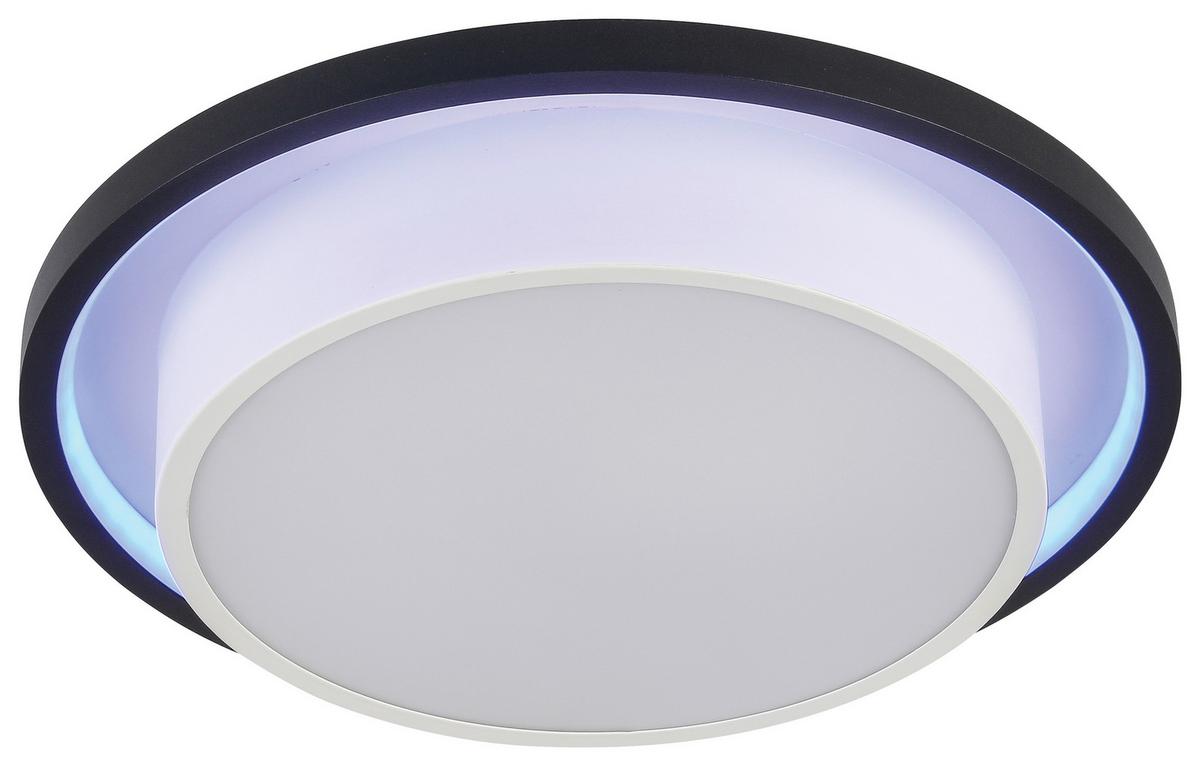 Led-deckenleuchte Ava Ava - Schwarz/Weiß, MODERN, Kunststoff/Metall (38,2cm) - Luca Bessoni