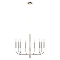 Kronleuchter H: 83,7 cm 9-Flammig - Nickelfarben, Design, Metall (75.9/83.7cm) - Elstead Lighting