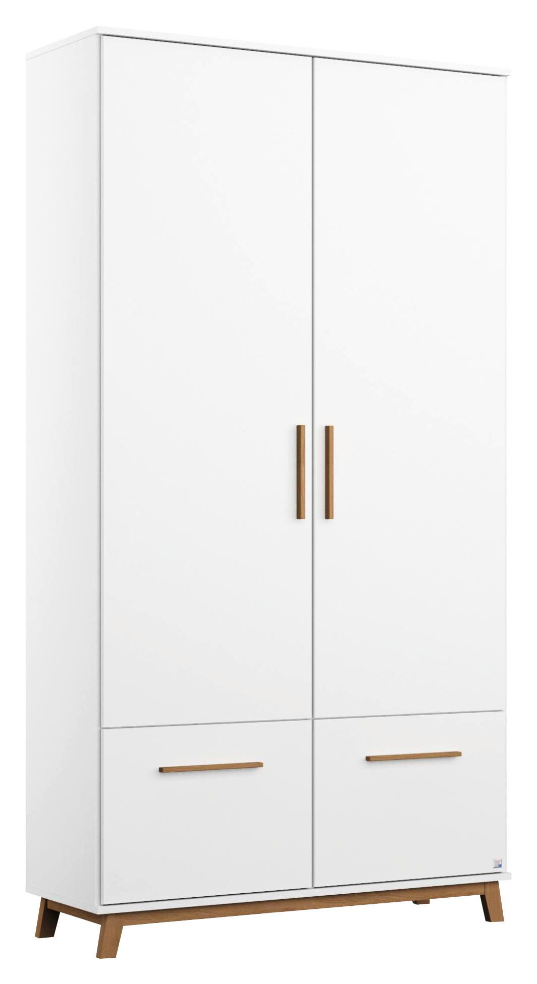 Drehtürenschrank 92 cm Carlsson Weiß - Weiß, Basics, Holzwerkstoff (92/203/53cm) - Rauch Möbel