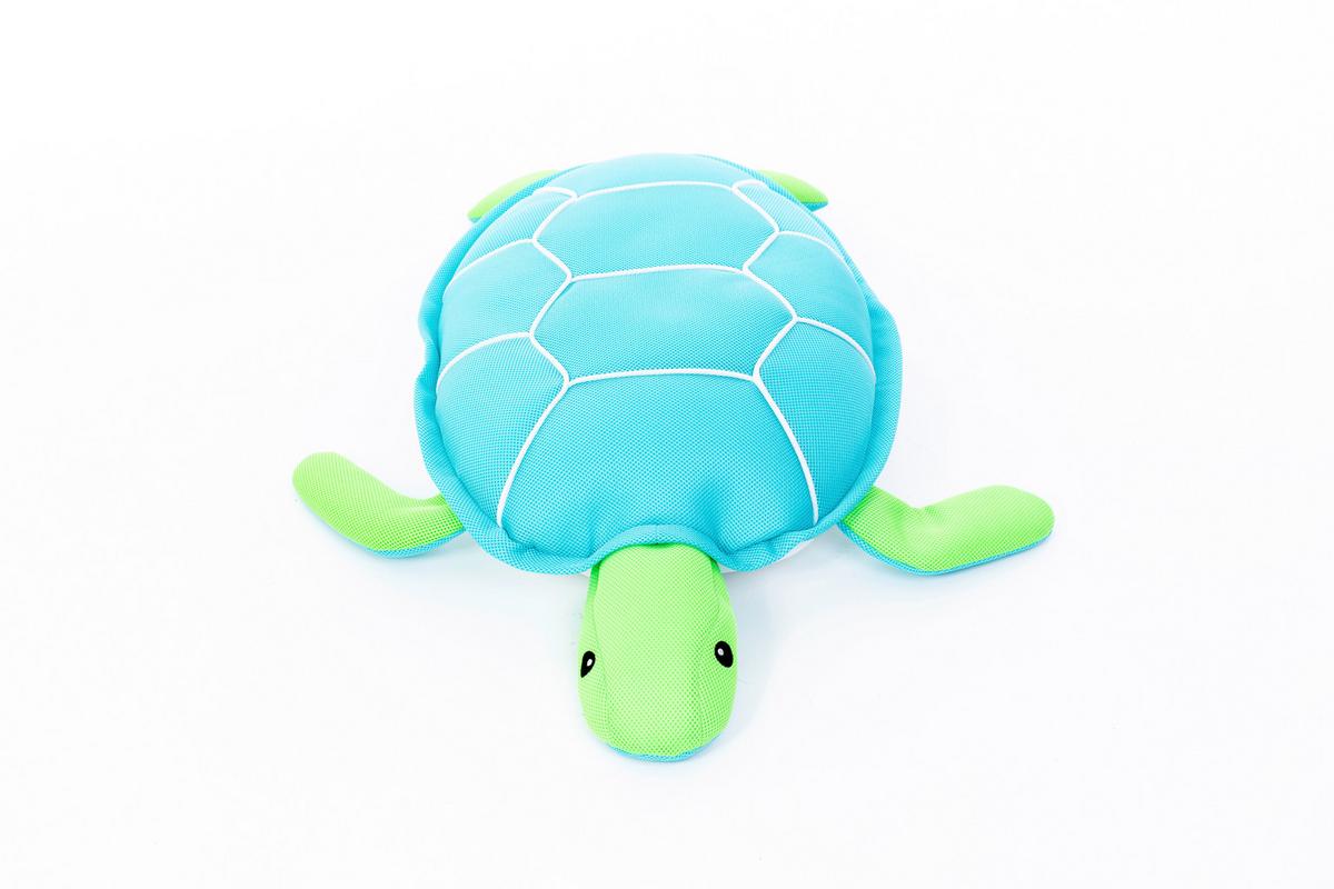 Schwimmtier Schildkröte Hellbau, L/B/H: 82x100x15cm - Hellblau, KONVENTIONELL, Textil (82/100/15cm)