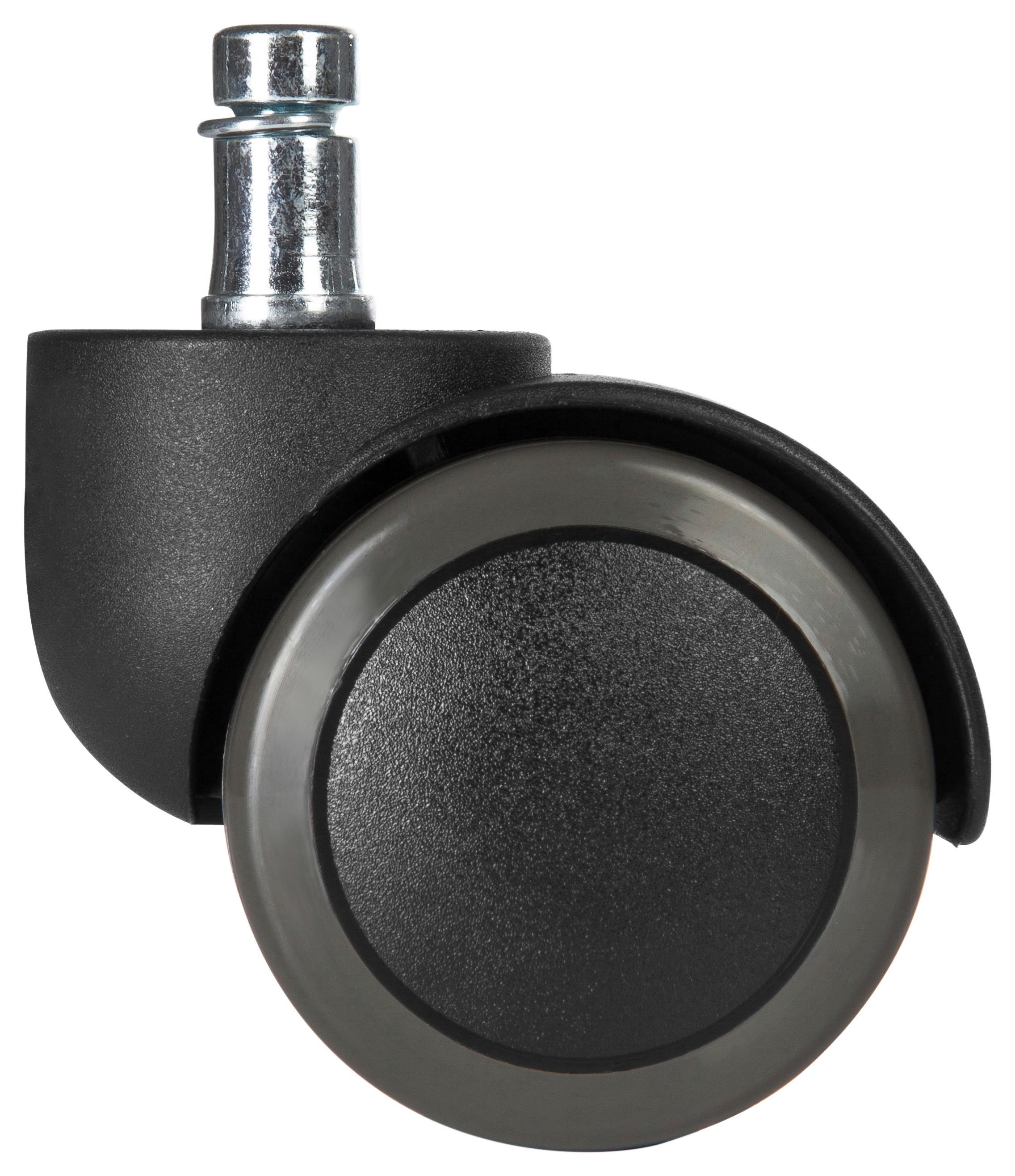 Bürostuhlrollen Rolo Free Schwarz Ø 5 cm 5er-Set - Schwarz, Basics, Kunststoff/Metall (5,1/6/5cm) - MID.YOU