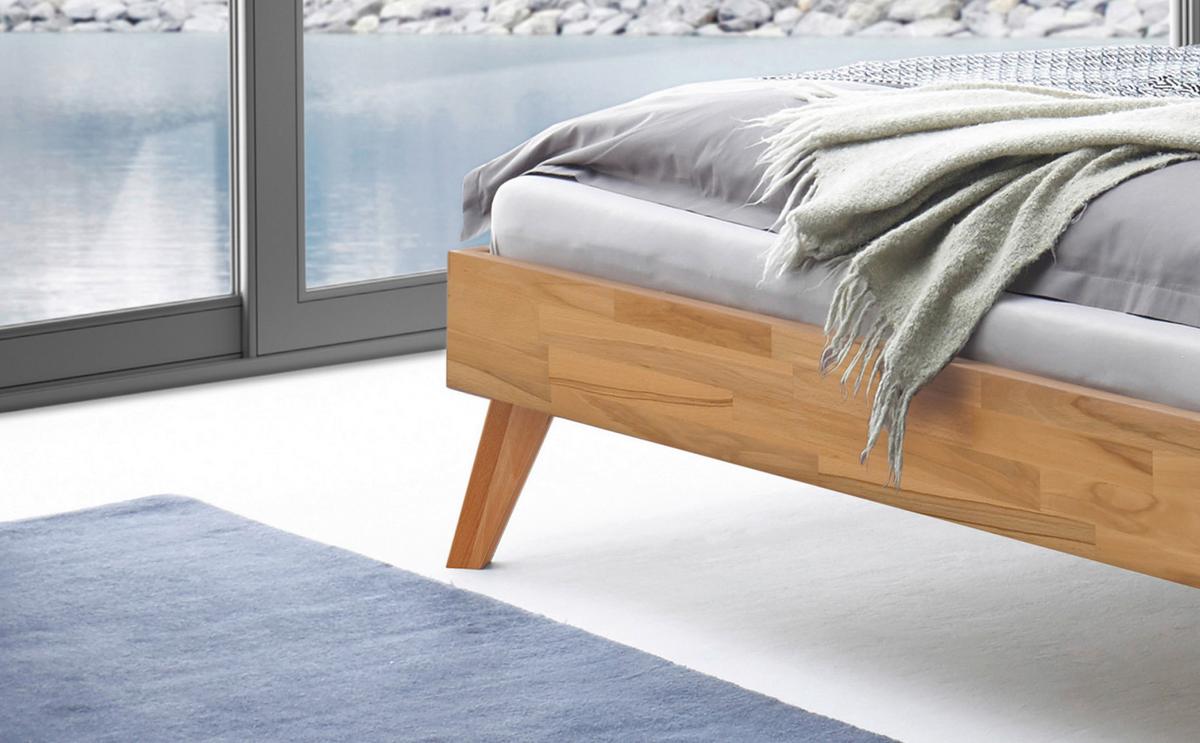 Bett Calvari Buchefarben 200x200 Cm - Buchefarben, KONVENTIONELL, Holz (200/200cm) - Hasena