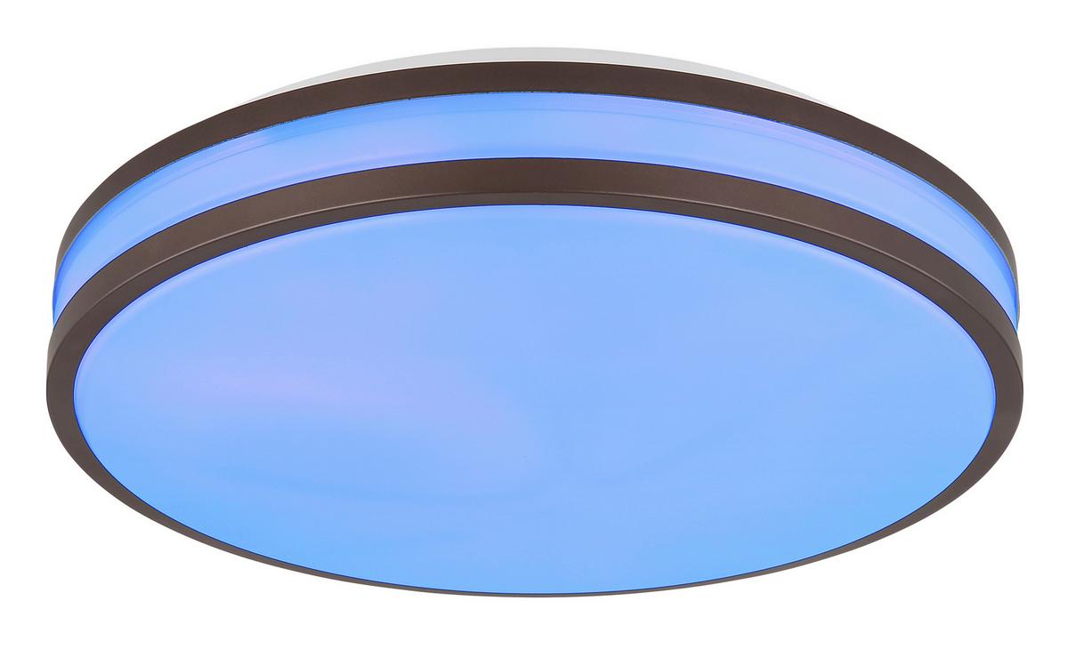 Led-deckenleuchte 41266-18 - Weiß/Cappuccino, KONVENTIONELL, Kunststoff/Metall (34/7cm) - Globo