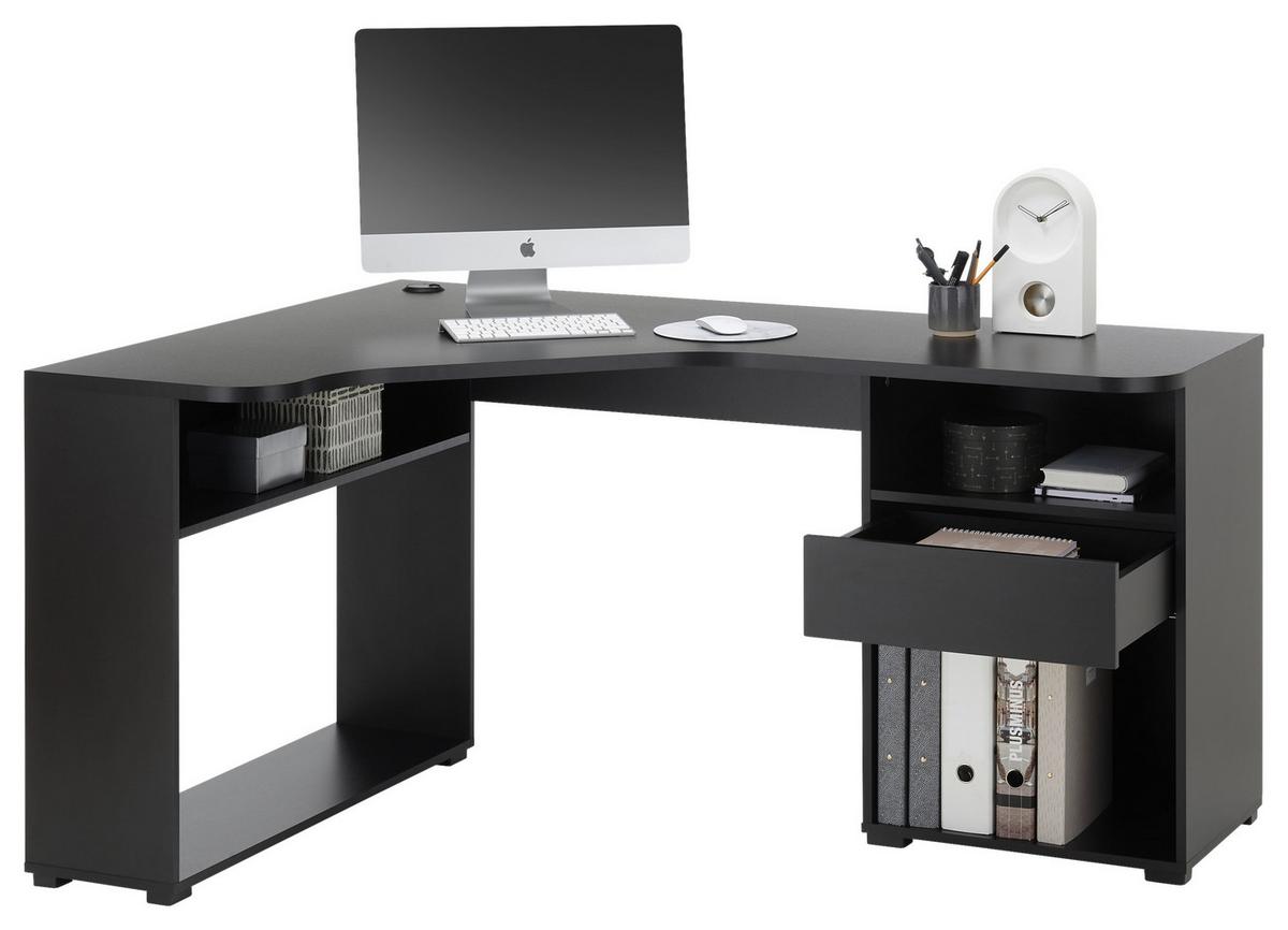 Gaming Tisch Bc 3155 Schwarz B: 110-150 Cm - Schwarz, Design, Holzwerkstoff (110/150/74/50cm) - MID.YOU