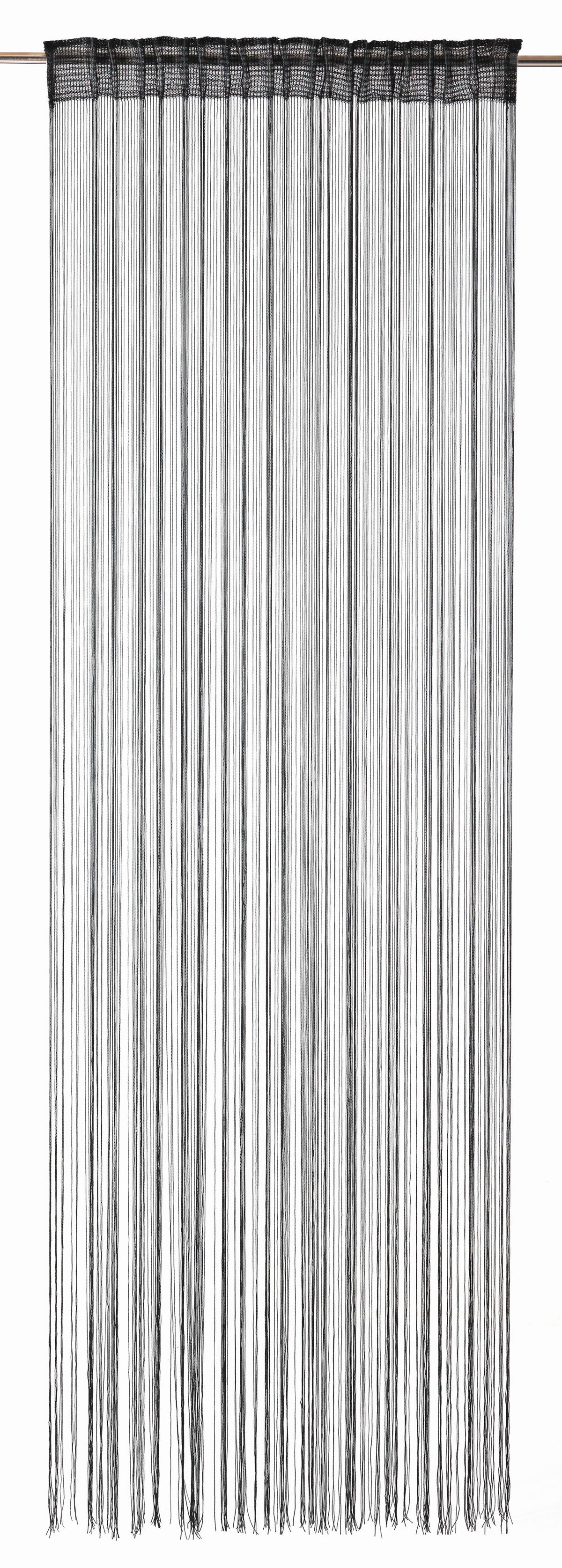 Fadenvorhang Simino - Schwarz, Basics, Textil (145/245cm)