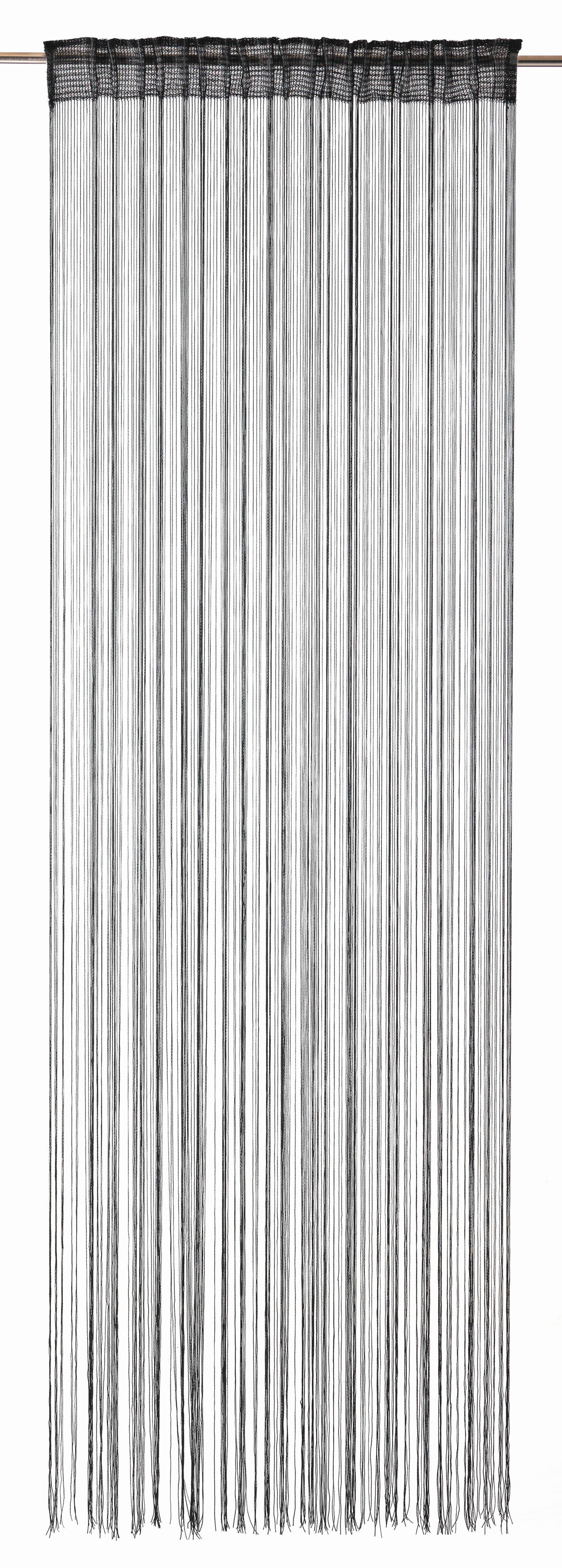 Fadenvorhang mit Kombiband Simino 145x245 cm Schwarz