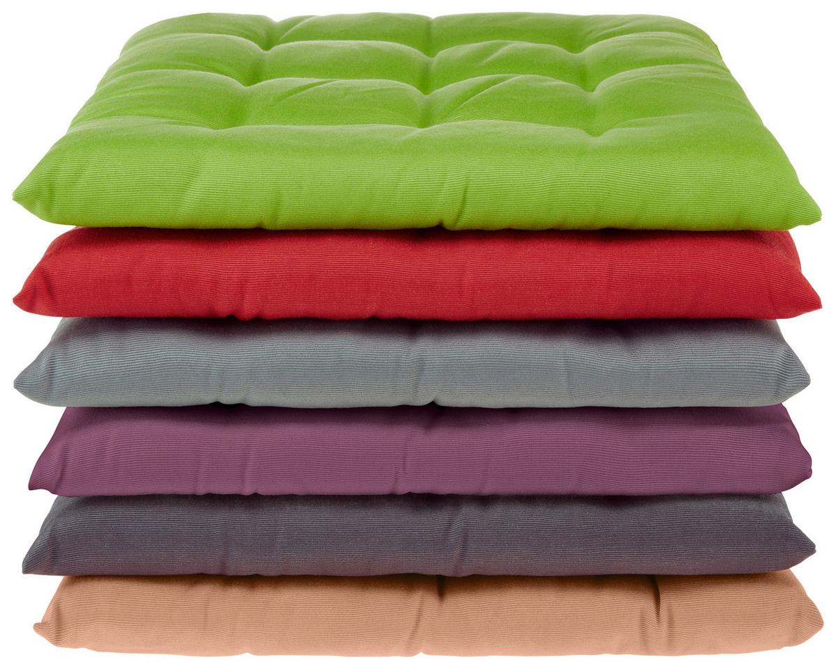 Sitzkissen Jolanda Grün 40x40 Cm Textil - Grün, MODERN, Textil (40/40/5cm) - Luca Bessoni