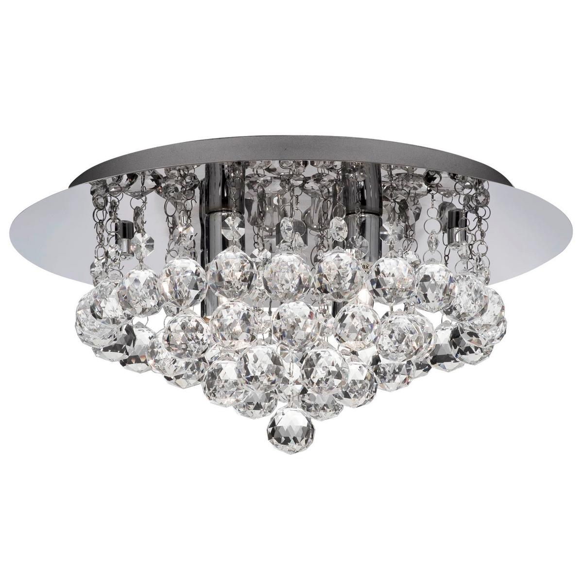 Deckenleuchte 3404-4cc Hanna - Chromfarben, KONVENTIONELL, Glas/Metall (35/18cm)