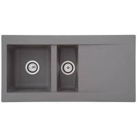 Spüle Respekta Denver Kunststein Bxt: 100x50 cm - Grau, Trend, Glas/Kunststoff (100/20/50cm) - Respekta