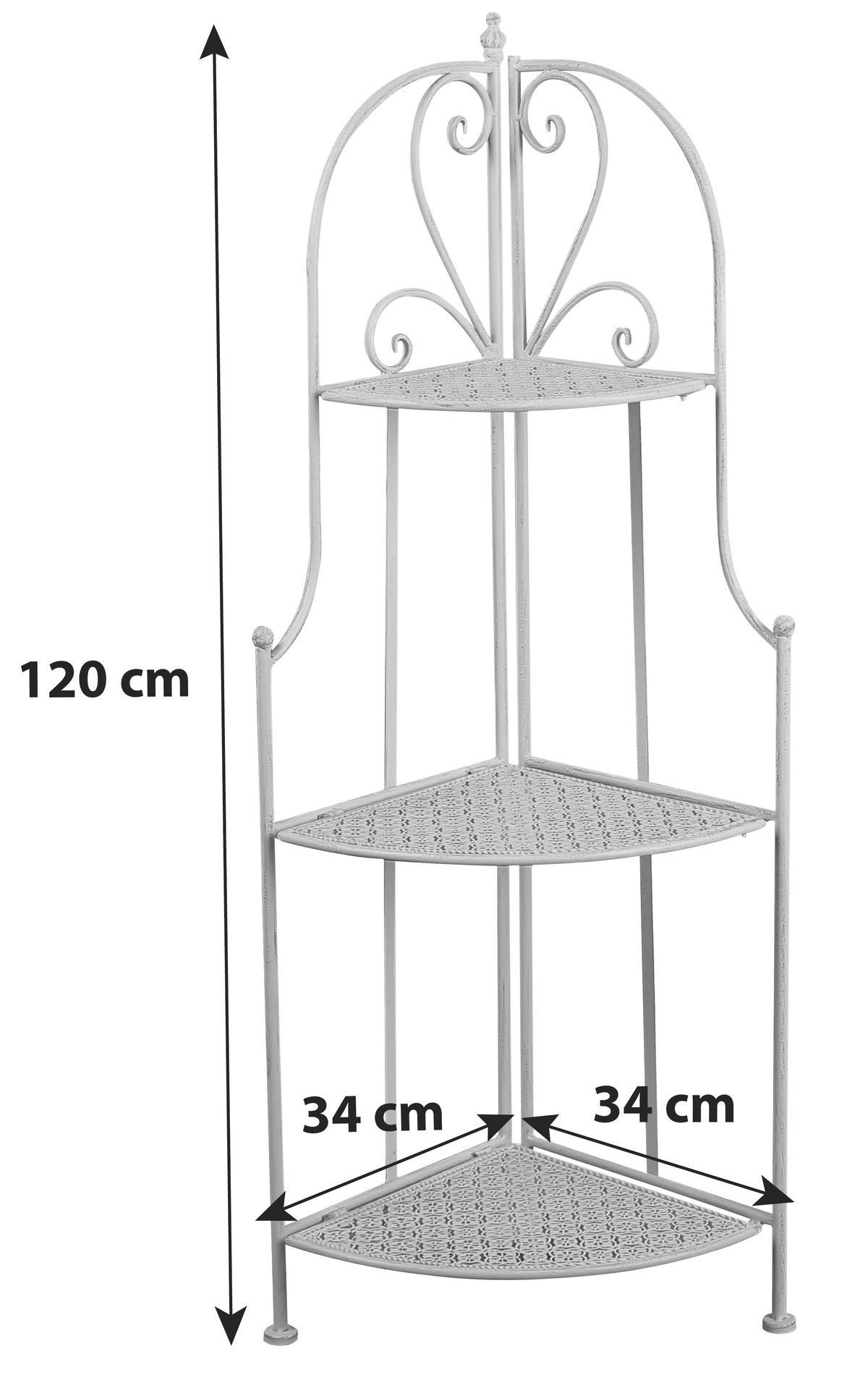Polc Nadim 2 - fehér, Modern, fém (34/120/47cm)