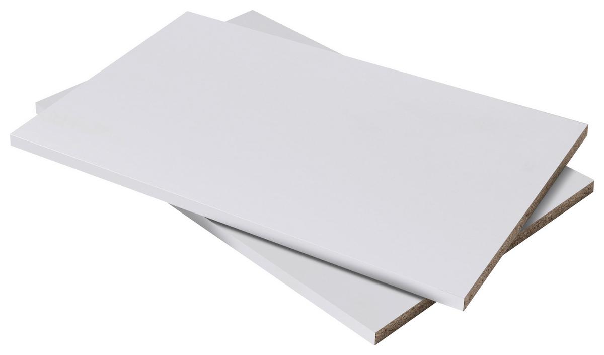 Einlegebodenset Olli II 2er Set, Weiß, B: 77,9 cm - Weiß, KONVENTIONELL, Holzwerkstoff (77,9/1,5/39cm)