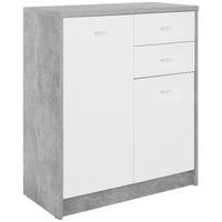 KOMODA 4-YOU NEW YUK04 - šedá/bílá, Moderní, kompozitní dřevo/plast (74/85,4/34,6cm)