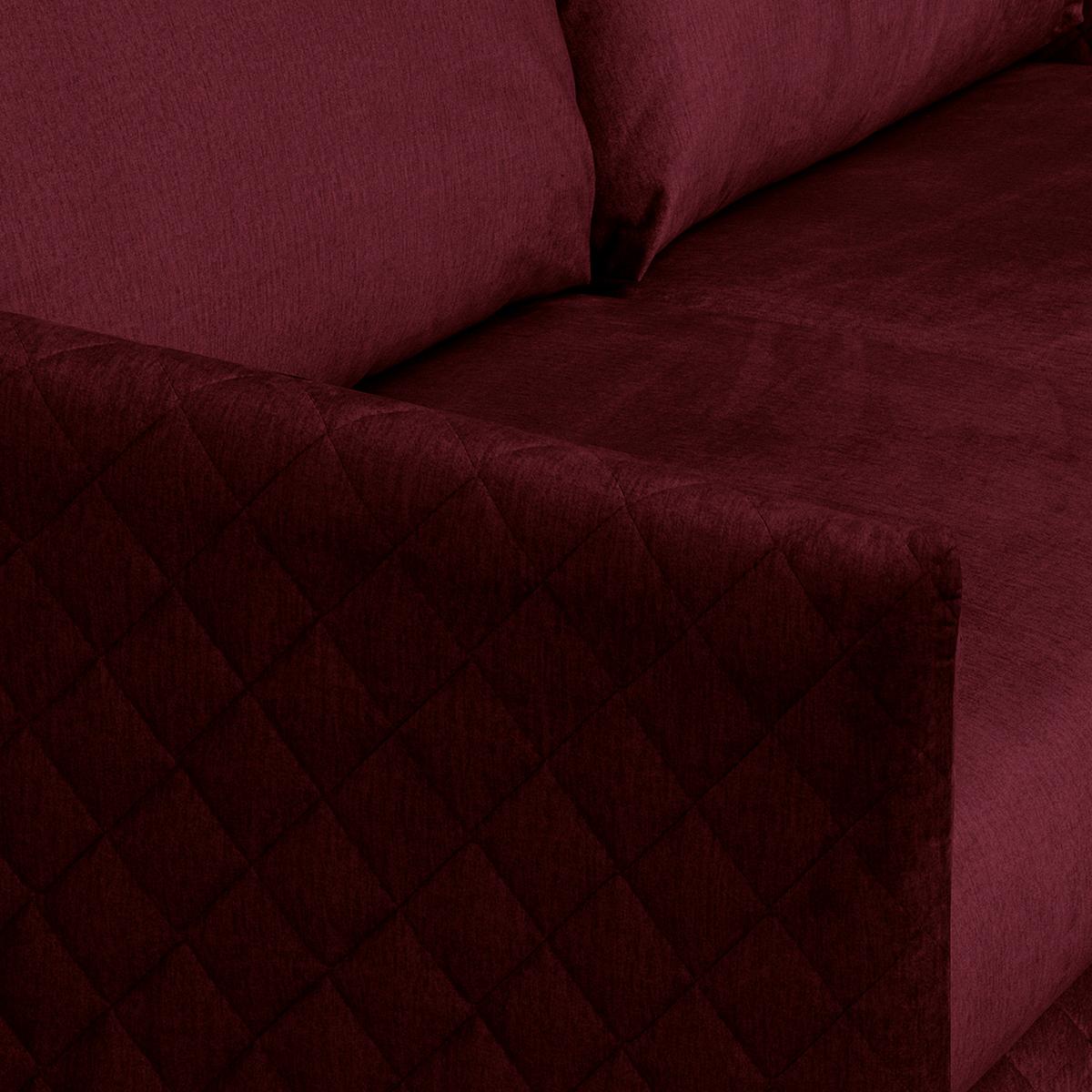 Schlafsofa Sana Bordeaux B: 175 cm - Bordeaux/Naturfarben, Design, Textil (175/95/103cm) - Livetastic