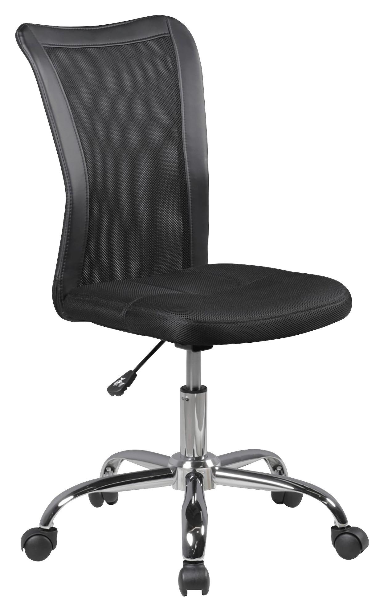 Otočná stolička pre dieťa Lukas čierna - čierna/chrómová, Modern, kov/textil (60/100/60cm) - MID.YOU