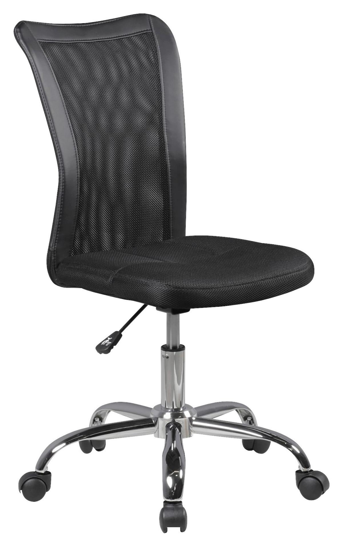 Otočná židle pro dítě Lukas černá - černá/barvy chromu, Moderní, kov/textil (60/100/60cm) - MID.YOU