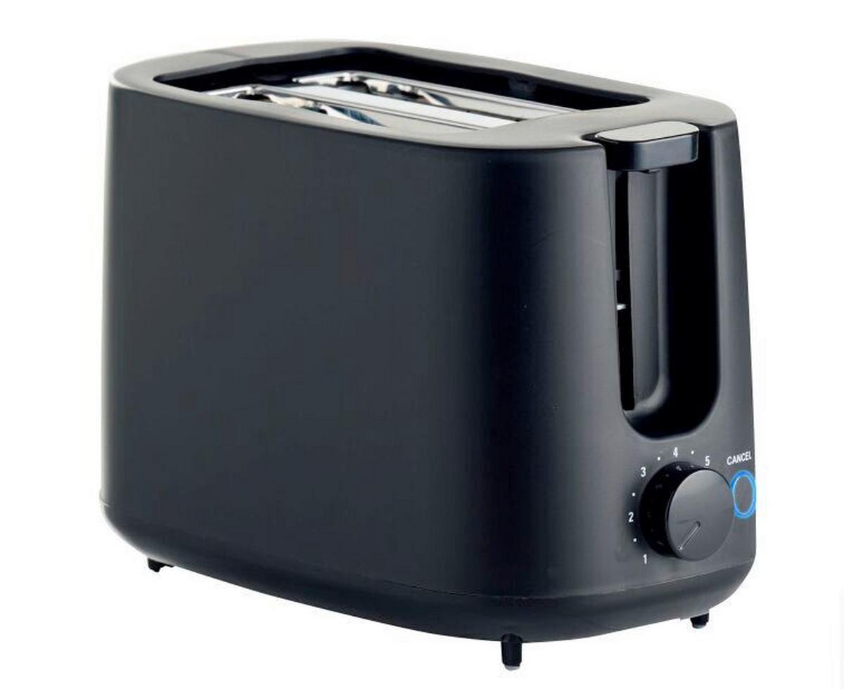 Toaster Theo - Schwarz, MODERN, Kunststoff/Metall (25/14/17,2cm) - Bono